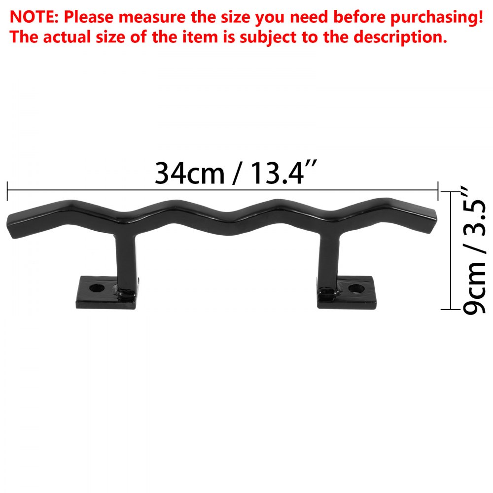 VEVOR Wrought Iron Handrail Wall Mounted Hand Railing, Black