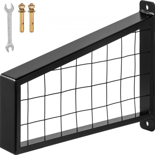 VEVOR Wrought Iron Handrail, Iron Grab Rail 18 x 12" Matte Black for Deck Garden