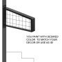 VEVOR Wrought Iron Handrail, Iron Grab Rail 18 x 12" Matte Black for Deck Garden