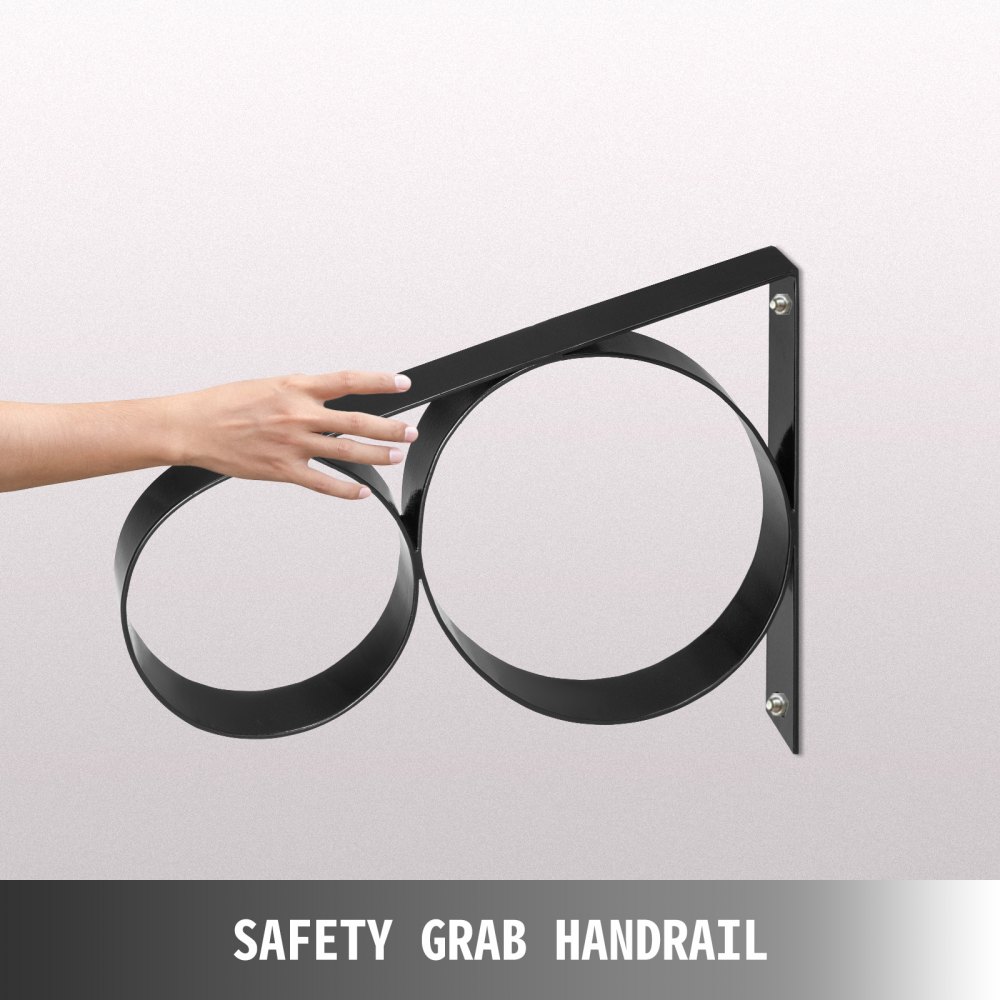 VEVOR Wrought Iron Handrail Wall Mounted Hand Railing, Black