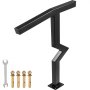 Vevor Outdoor Handrail Matte Black Safety Rail 220lbs Load Capacity For 1/2 Step