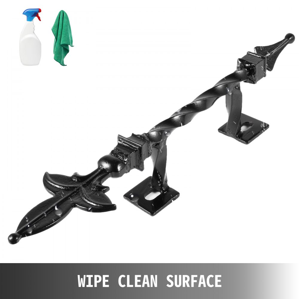 Handrails Wrought Iron Rail 19 in Length Porch Railing for Steps Single Pole