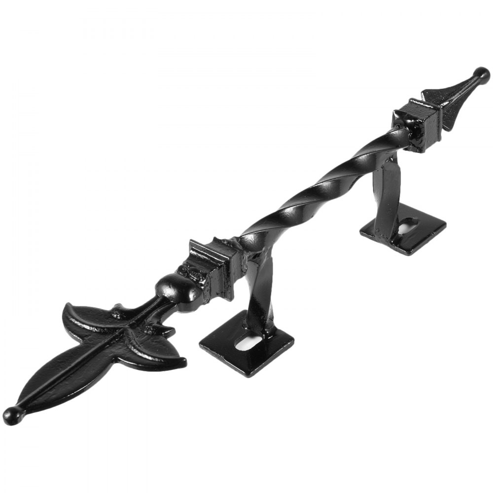 VEVOR Wrought Iron Handrail Wall Mounted Hand Railing, Black