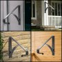 Vevor Wrought Iron Handrail Iron Stair Railing 61.7lbs Black 17x22" With Bolts