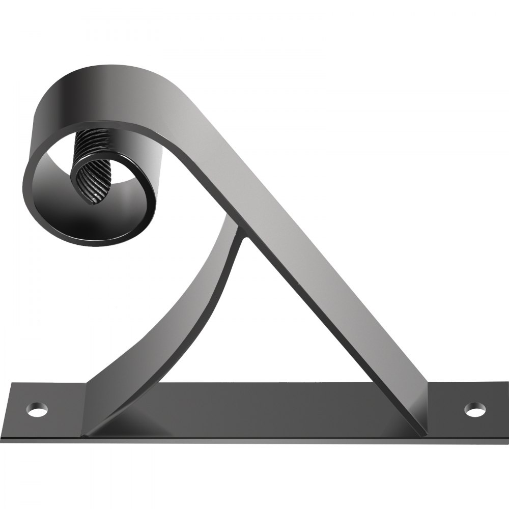 VEVOR Handrail for Outdoor Steps Wrought Iron Handrail 12 x 12" Porch Railing