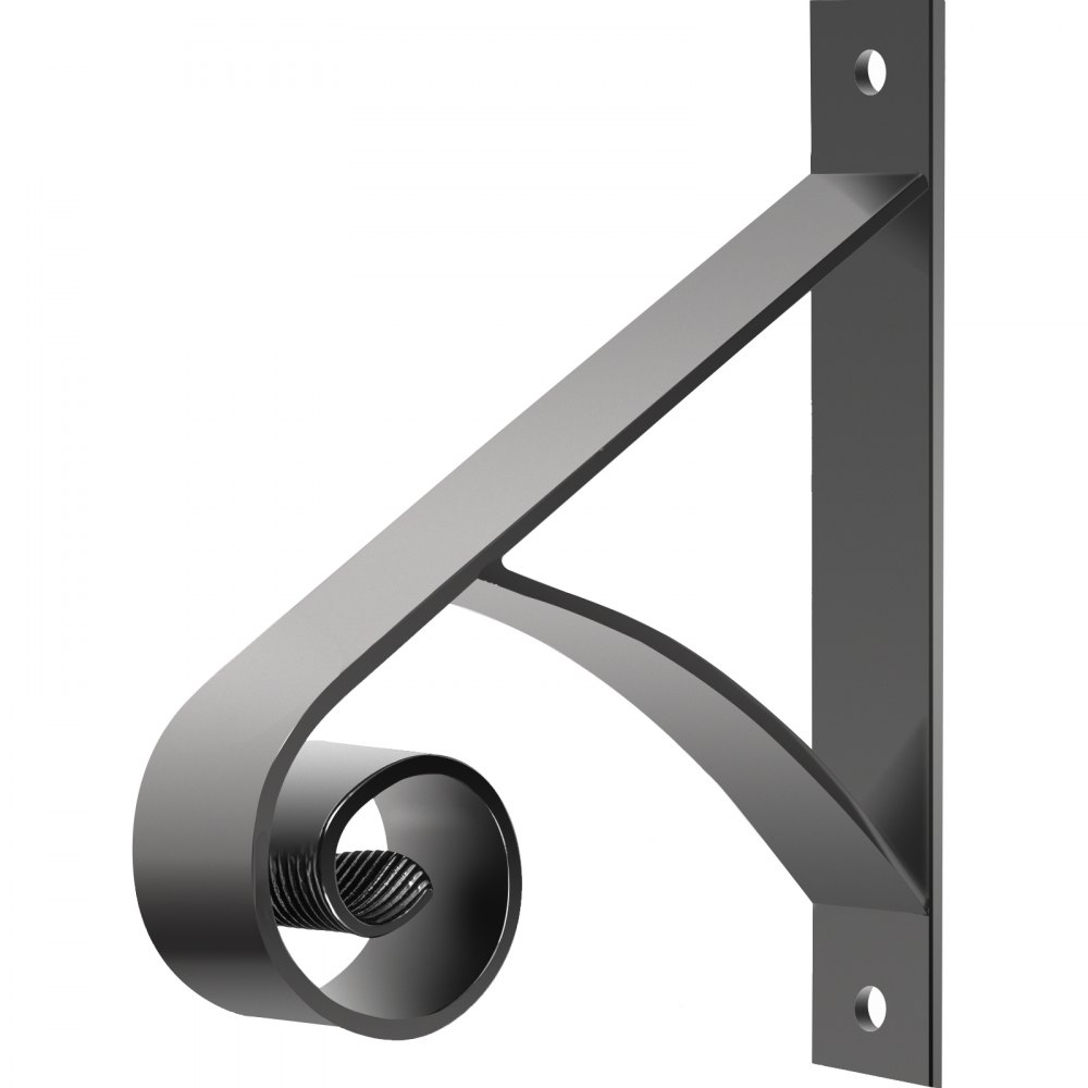 VEVOR Handrail for Outdoor Steps Wrought Iron Handrail 12 x 12" Porch Railing