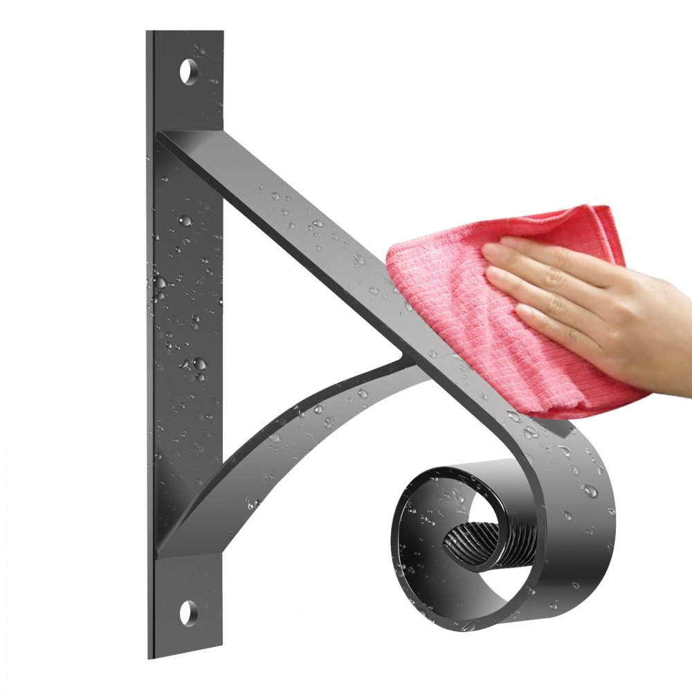 VEVOR Handrail for Outdoor Steps Wrought Iron Handrail 12 x 12" Porch Railing