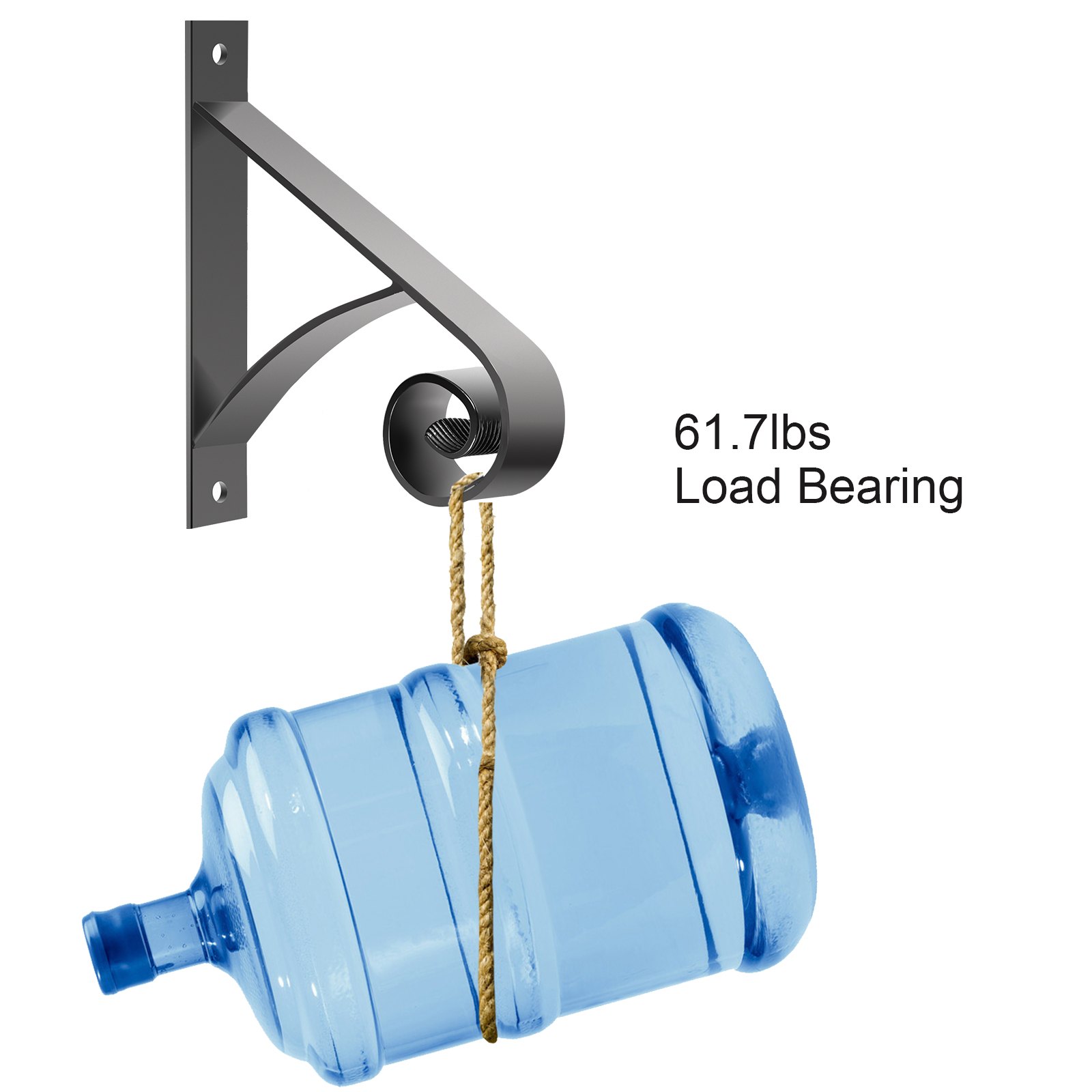 VEVOR Handrail for Outdoor Steps Wrought Iron Handrail 12 x 12" Porch Railing