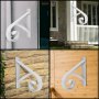 VEVOR Handrail for Outdoor Steps Wrought Iron Handrail 12 x 12" Porch Railing