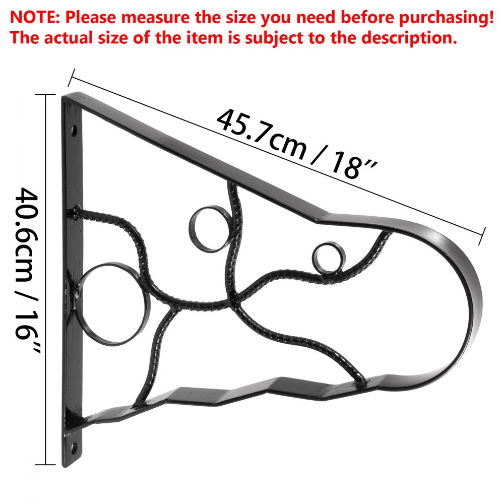 Handrails for Outdoor Steps Wrought Iron Handrail 18" Length Porch Deck Railing