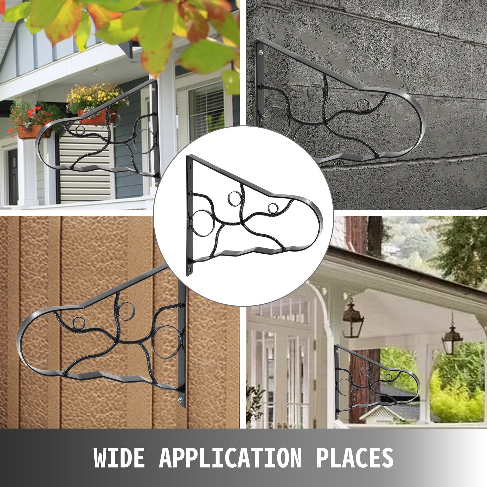 Handrails for Outdoor Steps Wrought Iron Handrail 18" Length Porch Deck Railing