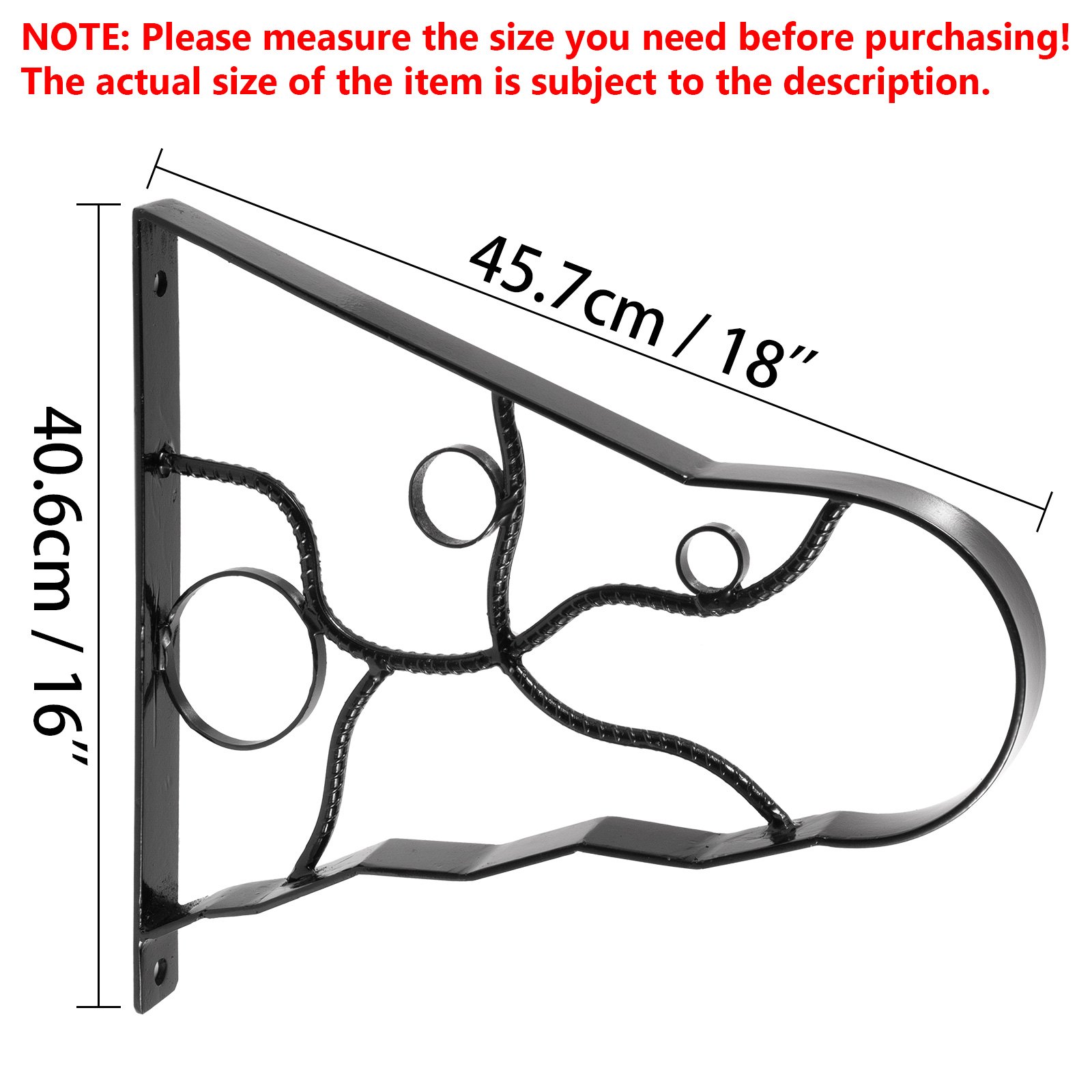 Handrails for Outdoor Steps Wrought Iron Handrail 18" Length Porch Deck Railing