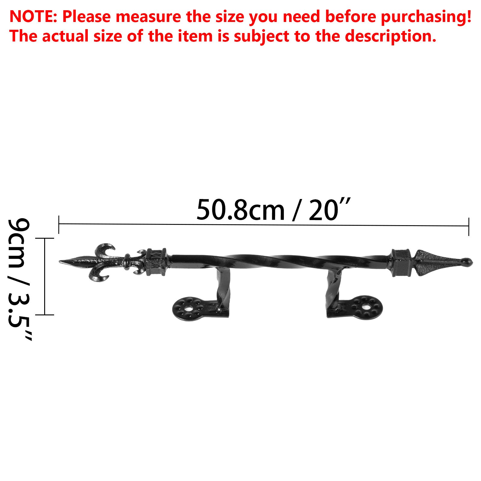 Handrails for Outdoor Steps Wrought Iron Handrail 20" Length Porch Deck Railing