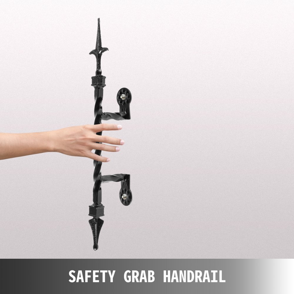 Handrails for Outdoor Steps Wrought Iron Handrail Wall Mount Porch Deck Railing