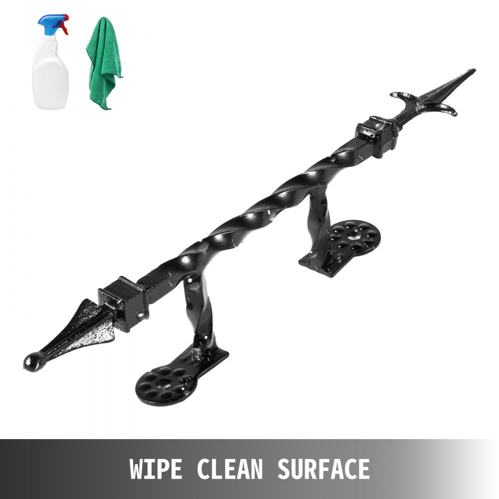 Handrails for Outdoor Steps Wrought Iron Handrail Wall Mount Porch Deck Railing