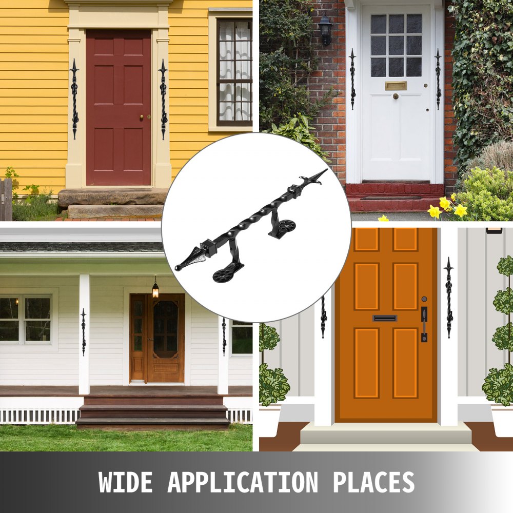 Handrails for Outdoor Steps Wrought Iron Handrail Wall Mount Porch Deck Railing