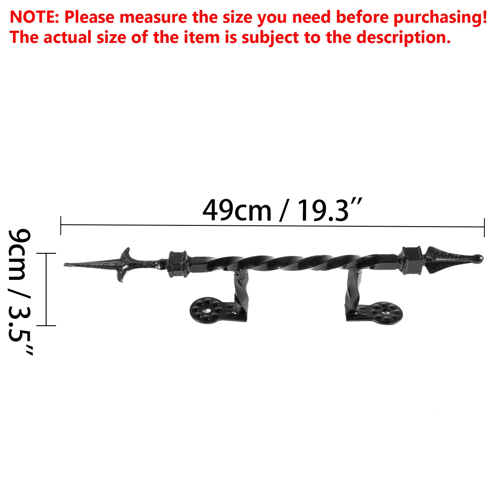 Handrails for Outdoor Steps Wrought Iron Handrail Wall Mount Porch Deck Railing