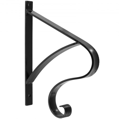 VEVOR Wrought Iron Handrail Wall Mounted Hand Railing, Black