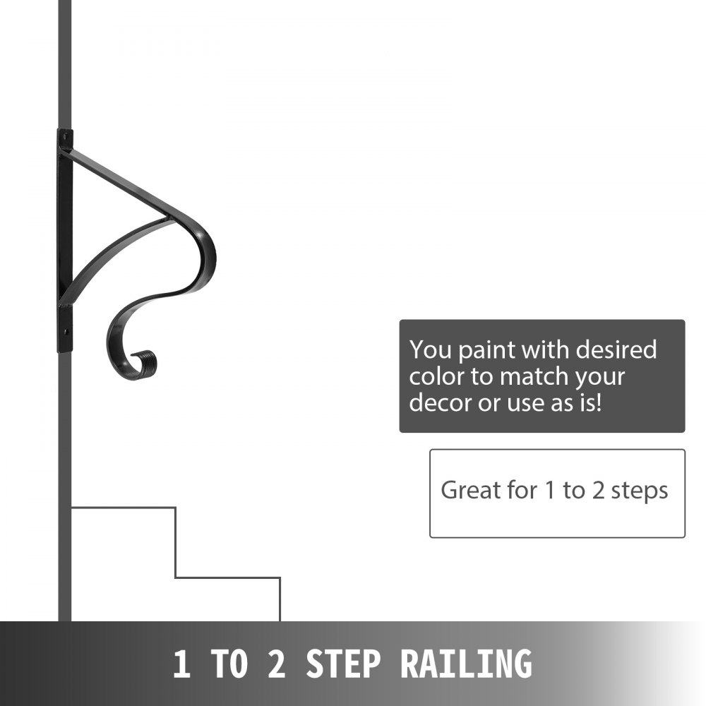 Handrails For Outdoor Steps Wrought Iron Handrail Curl Shape Porch Deck Railing
