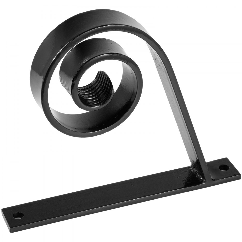 VEVOR Wrought Iron Handrail Wall Mounted Hand Railing, Black