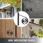 VEVOR Wrought Iron Handrail Wall Mounted Hand Railing, Black
