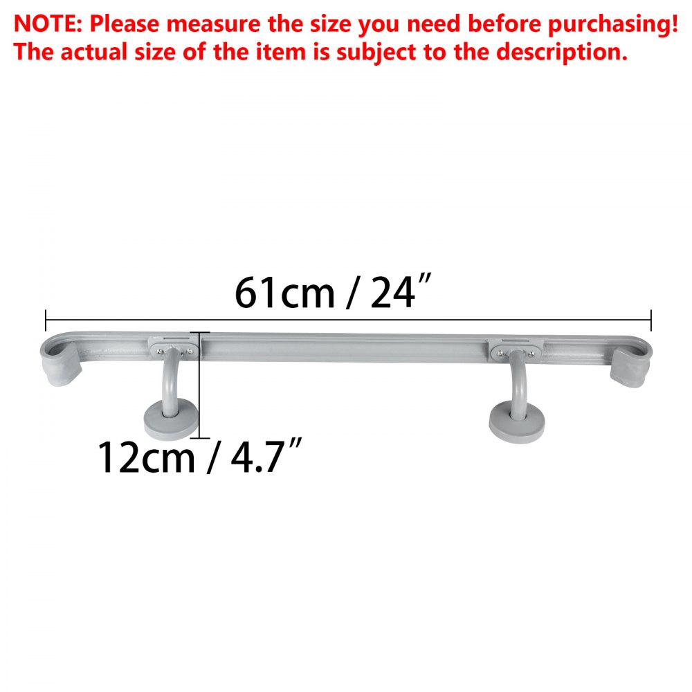 Stair Handrail Stair Rail 2ft Two Step Handrail for Stairs Wrought Iron Gray