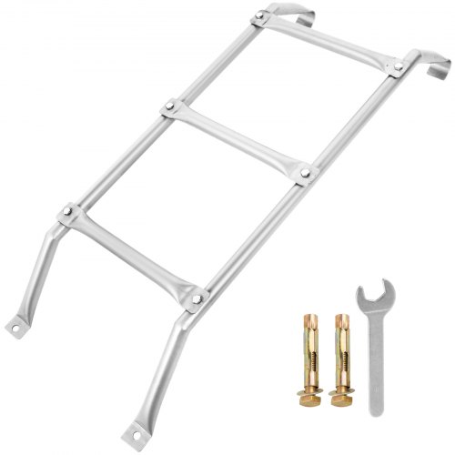 VEVOR Egress Ladder Premium Steel Silver 4-Step Safety-Escape Ladder Basement