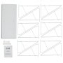 Estante de pared VEVOR para planos: admite hasta 1200 planos. Soporte colgante con 12 soportes pivotantes para abrazaderas de 61 cm, 76 cm, 91 cm o 107 cm (solo estante, sin abrazaderas). Resistente (119 kg).