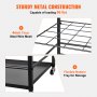 sturdy metal construction with 4mm thick steel wire mesh, flexible bottom tray, supports 66 lbs - VEVOR blueprint storage rack.