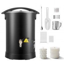 VEVOR Wax Melter for Candle Making, 10.6 Qts, Fast and Even Heating, with Easy Pour Spout and Temp Digital Display, Hourglass Base for Non-Stick Smooth Flow, Wax Melting Pot for Making Candles Soaps