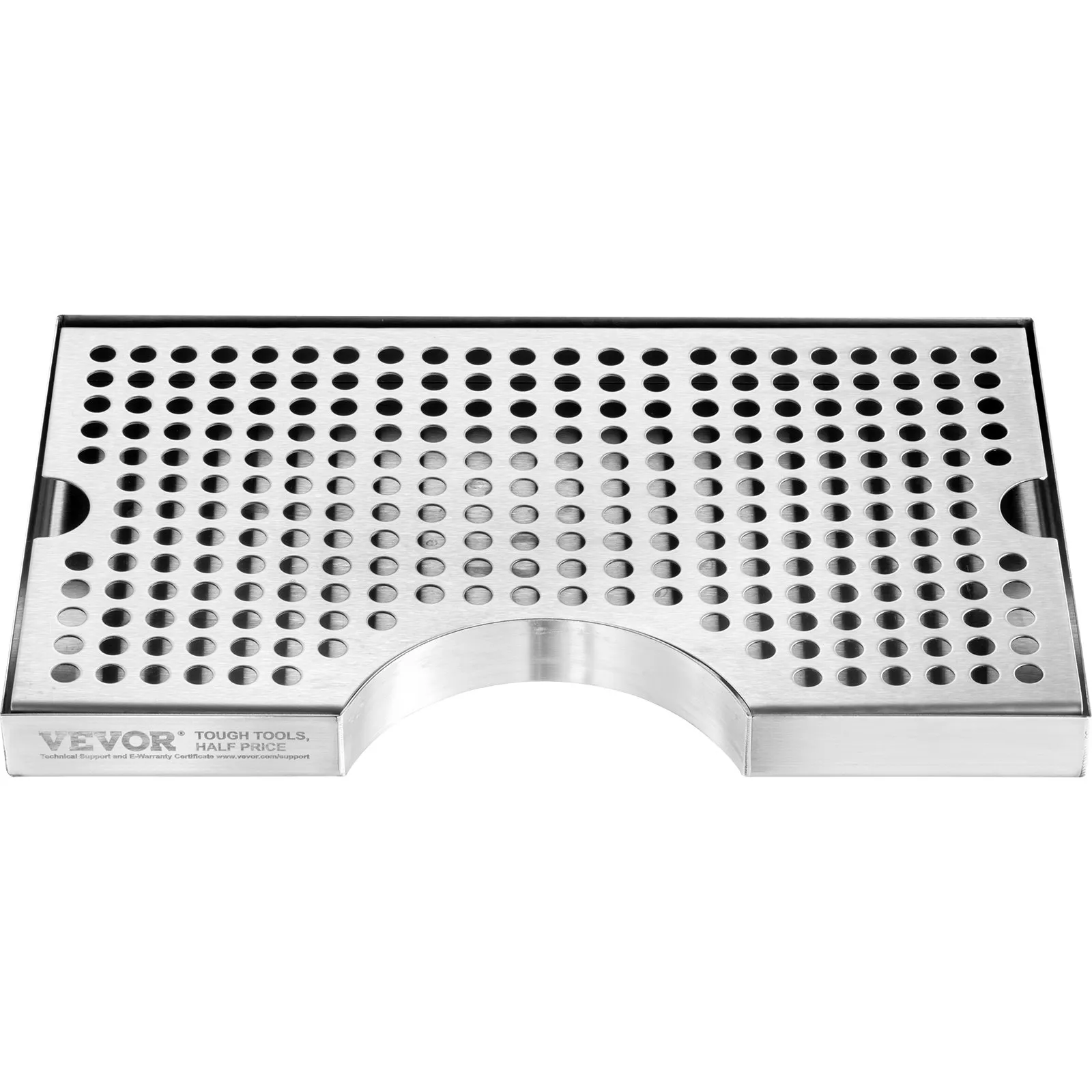 VEVOR Kegerator Beer Drip Tray 304 Stainless Steel Keg Trays with Non-Slip Pads
