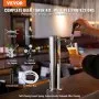 VEVOR Kegerator Tower Kit, Single Tap Beer Conversion Kit, Stainless Steel Keg Beer Tower Dispenser with Dual Gauge W21.8 Regulator & S-System Keg Coupler for Party Home