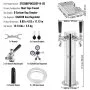 VEVOR Kegerator Tower Kit, Dual Taps Beer Conversion Kit, Stainless Steel Keg Beer Tower Dispenser with Dual Gauge CGA320 Regulator & D-System Keg Coupler, Beer Drip Tray for Party Home