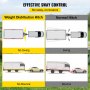 VEVOR Weight Distribution Hitch, 1400 lb Tongue Capacity Load Leveling Hitch with Sway Control, 2-5/16" Ball & 8" Drop/Rise & 4 Chains & Universal Frame Bracket, No-Bounce No-Sway Trailer Towing