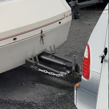 VEVOR Weight Distribution Hitch, 1400 lb Tongue Capacity Load Leveling Hitch with Sway Control, 2-5/16" Ball & 8" Drop/Rise & 4 Chains & Universal Frame Bracket, No-Bounce No-Sway Trailer Towing