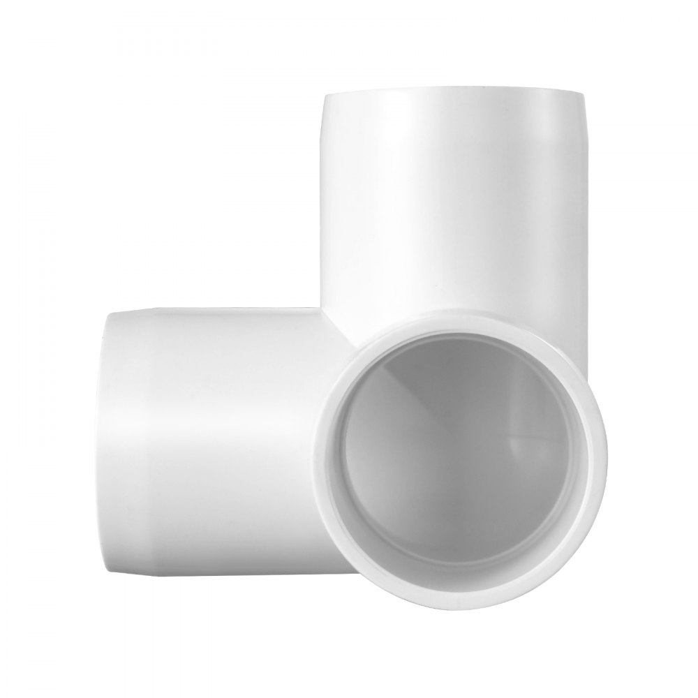 VEVOR 3-Way PVC Fittings, 1-inch PVC Pipe Joints Elbow Connector, 10-Pack Furniture Grade PVC Tee Fittings for DIY Storage Rack, Animal Cage, Pool or Garden Support Frame, Impact & Weather-Resistant