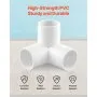 VEVOR 3-Way PVC Fittings 10-Pack PVC Pipe Joints Elbow Connector for 1" PVC Pipe