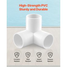 VEVOR 3-Way PVC Fittings 10-Pack PVC Pipe Joints Elbow Connector for 1" PVC Pipe