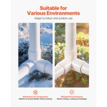 VEVOR 3-Way PVC Fittings 10-Pack PVC Pipe Joints Elbow Connector for 1" PVC Pipe