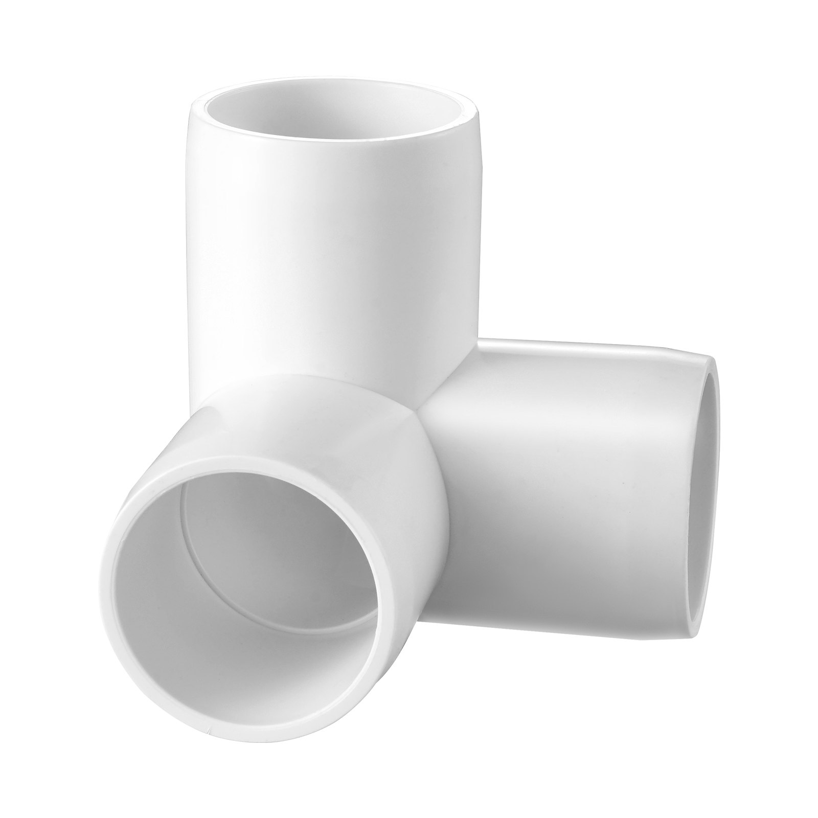 VEVOR 3-Way PVC Fittings, 1-inch PVC Pipe Joints Elbow Connector, 10-Pack Furniture Grade PVC Tee Fittings for DIY Storage Rack, Animal Cage, Pool or Garden Support Frame, Impact & Weather-Resistant