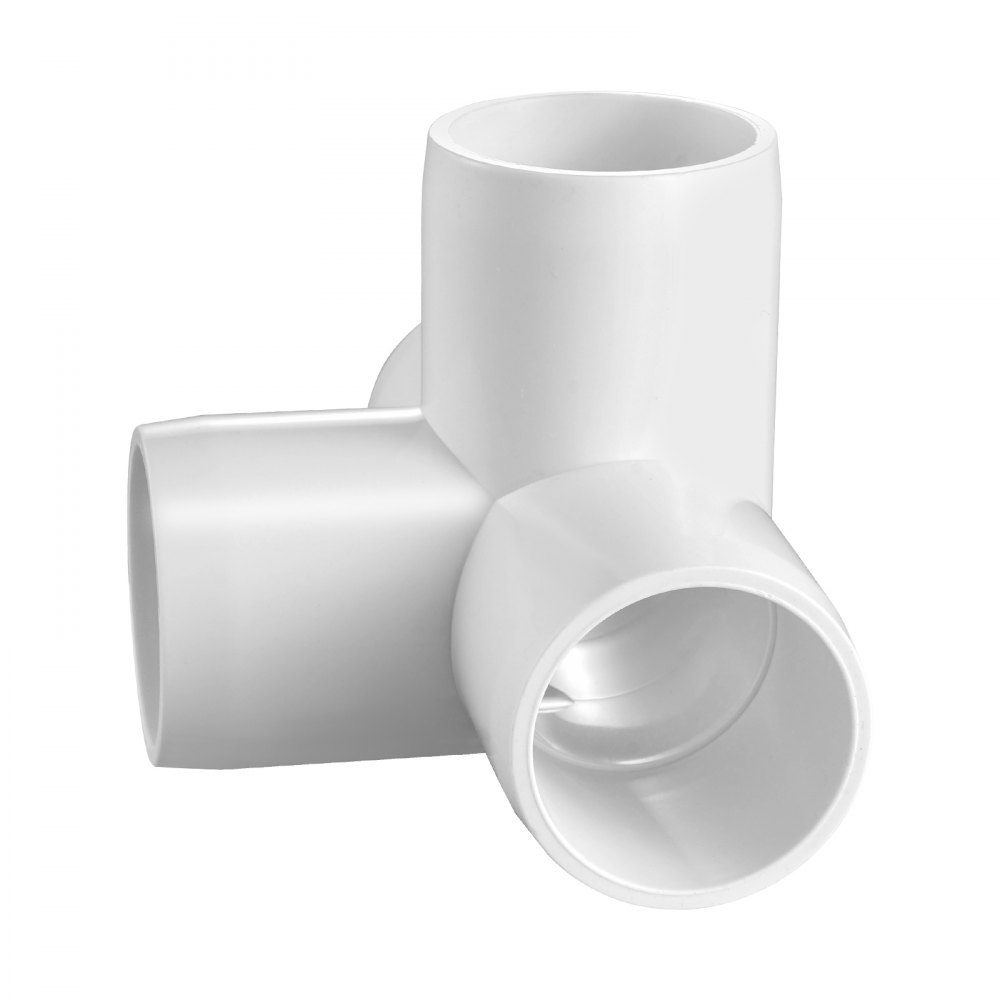 VEVOR 4-Way PVC Fittings, 1-inch PVC Pipe Joints Elbow Connector, 10-Pack Furniture Grade Pipe Corner Connectors for DIY Storage Rack, Animal Cage, Garden Support Frame, Impact & Weather-Resistant