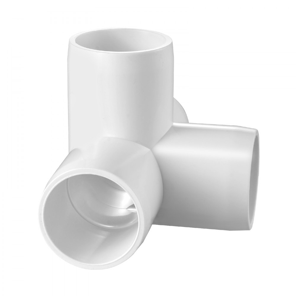 VEVOR 4-Way PVC Fittings, 1-inch PVC Pipe Joints Elbow Connector, 10-Pack Furniture Grade Pipe Corner Connectors for DIY Storage Rack, Animal Cage, Garden Support Frame, Impact & Weather-Resistant