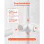 VEVOR 4-Way PVC Fittings 10-Pack PVC Pipe Joints Elbow Connector for 1" PVC Pipe