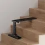 Nivelador de escalera VEVOR, 23,4 L x 11,4-18 pulgadas de alto, herramienta de nivelación de escalera de acero, tolva de paso plegable, estabilizador de escalera fácil de usar, accesorio de escalera extensible para terrenos irregulares