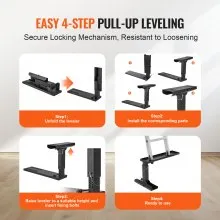 Estabilizador de escalera plegable VEVOR de 29,8 L x 11,4-18 in de alto con superficie de apoyo