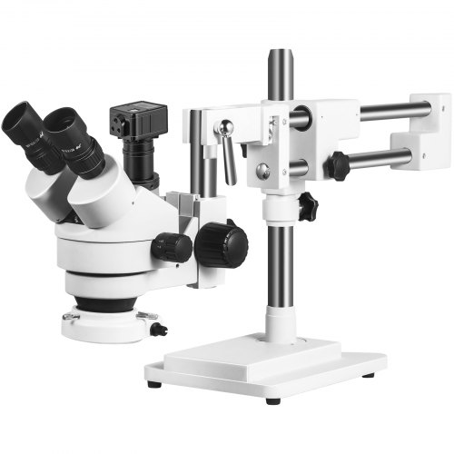 Vevor Trinocular Stereo Microscope Zoom Microscope 3.5x-90x 5mp Camera&led Light