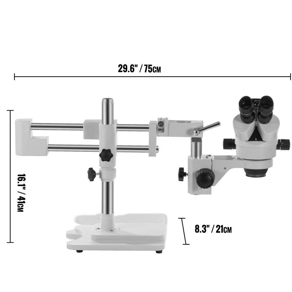 Vevor Trinocular Stereo Microscope Zoom Microscope 3.5x-90x 5mp Camera&led Light