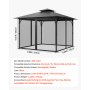VEVOR Replacement Mesh Gazebo Netting Screen for 10x10x 6.7 ft Patio, Net Only