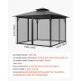 VEVOR Replacement Mesh Gazebo Netting Screen for 10x10x 6.5 ft Patio, Net Only