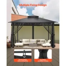 VEVOR Replacement Mesh Gazebo Netting Screen for 10x10x 6.5 ft Patio, Net Only